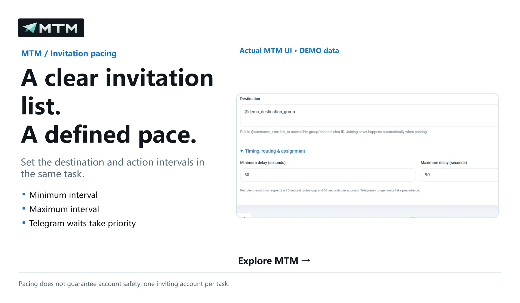 A clear invitation list. A defined pace.