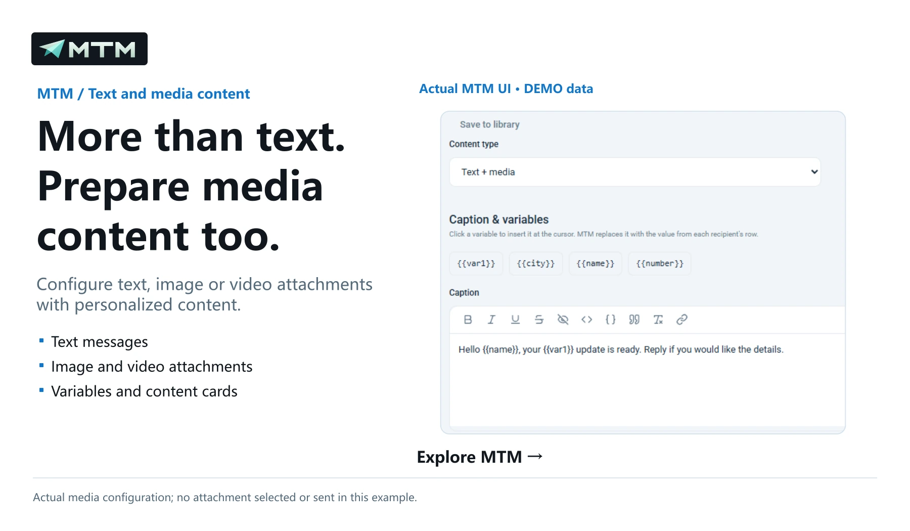 More than text. Prepare media content too.