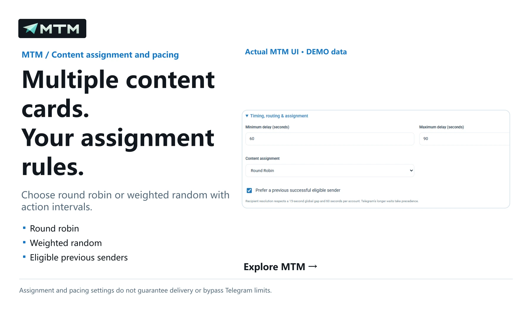 Multiple content cards. Your assignment rules.