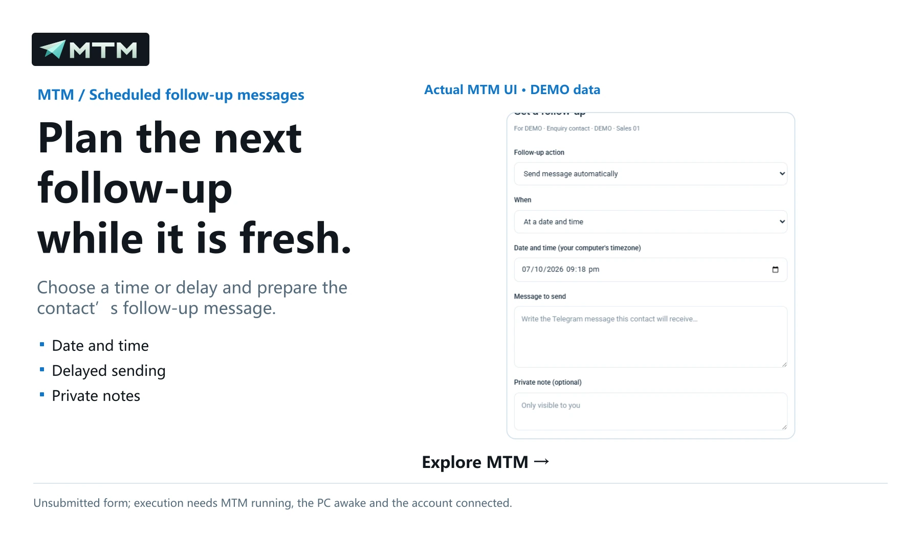 Plan the next follow-up while it is fresh.